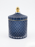 Royal Blue Diamond Geo Jar