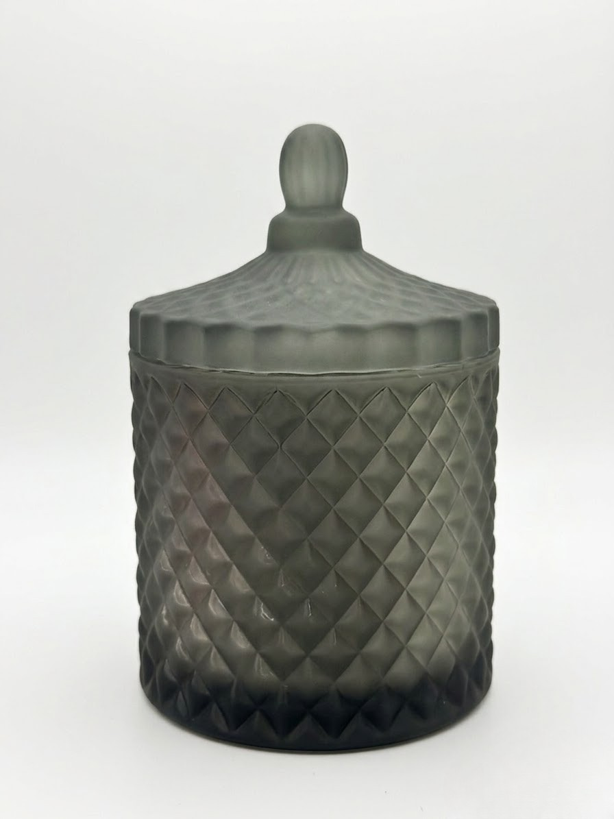 Sage Green Diamond Geo Jar